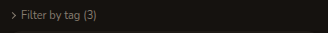 A narrow row above the Diamonds list reading Filter by tag, with a count beside it.